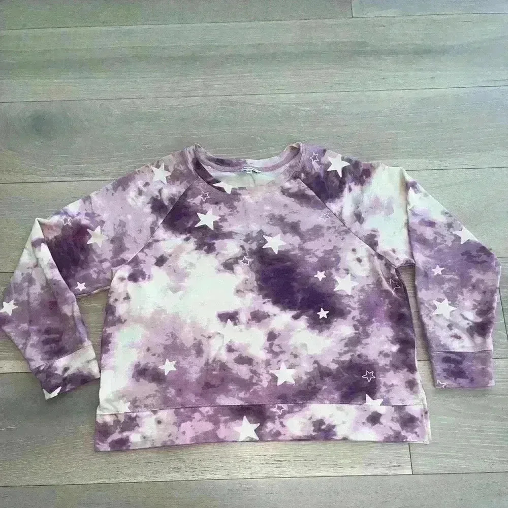 WILDFOX Tie Dye Star Print Pullover Sweater Size XL - Picture 4 of 9